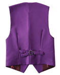 Load image into Gallery viewer, Purple 4 Piece Boys' Formal Suit Set with Vest Pants Dress Shirt and Tie BS46