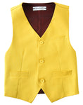 Load image into Gallery viewer, Yellow 4 Piece Boys' Formal Suit Set with Vest Pants Dress Shirt and Tie BS51