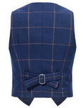 Bild in Galerie-Betrachter laden, Blue Plaid 3 Buttons Boys Girls Fully Lined Formal Suit Vest