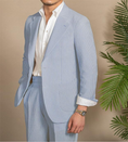 Cargar la imagen en la vista de la galería, Casual Summer Lightweight Seersucker Suit Shorts Mens Set
