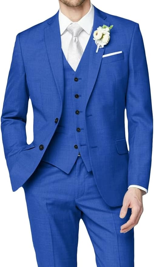 Wedding Groomsmen Prom Business 3 Piece Men's Suit