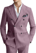 Load image into Gallery viewer, Men's Linen Double Breasted 2 Piece Suits
