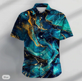 Cargar la imagen en la vista de la galería, Graphic Marble Casual Men's Shirt Party Daily Holiday Summer Turndown Short Sleeve
