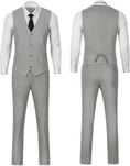 Cargar la imagen en la vista de la galería, Retro Tweed Herringbone Slim Fit Notch Lapel Tuxedos Set Prom 3 Piece Men's Suit
