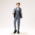 Cargar la imagen en la vista de la galería, Grey Formal 5 Piece Boys Suits
