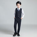 Charger l'image dans la visionneuse de la galerie, Unique Design Slim Fit Modern 5 Piece Boys Suits
