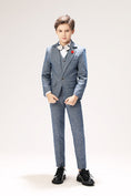 Load image into Gallery viewer, Grey Formal 5 Piece Boys Suits
