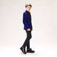 Load image into Gallery viewer, Royal Blue Velvet 5 Piece Boy's Formal Boys Suits
