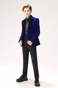 Gallery viewerに画像を読み込む, Royal Blue Velvet 5 Piece Boy's Formal Boys Suits
