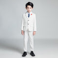 Cargar la imagen en la vista de la galería, White Striped Modern 5 Piece Boy's Formal Suits
