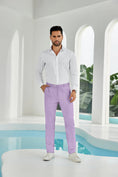 Cargar la imagen en la vista de la galería, Seersucker Striped Men's Summer Pants
