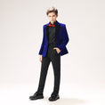 Charger l'image dans la visionneuse de la galerie, Royal Blue Velvet 5 Piece Boy's Formal Boys Suits
