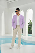 Cargar la imagen en la vista de la galería, Seersucker Striped Men's Summer Blazer
