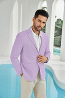 Seersucker Striped Men's Summer Blazer