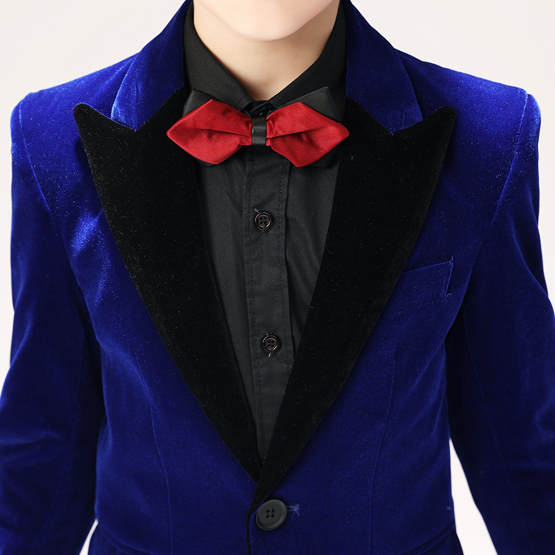 Royal Blue Velvet 5 Piece Boy's Formal Boys Suits