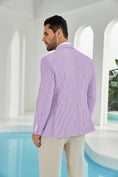 Charger l'image dans la visionneuse de la galerie, Seersucker Striped Men's Summer Blazer
