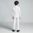 Charger l'image dans la visionneuse de la galerie, White Striped Modern 5 Piece Boy's Formal Suits
