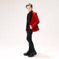 Load image into Gallery viewer, Red Velvet 5 Piece Boy's Formal Boys Suits
