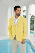 Cargar la imagen en la vista de la galería, Seersucker Striped Men's Summer Blazer
