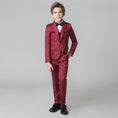 Charger l'image dans la visionneuse de la galerie, Unique Design Slim Fit Modern 5 Piece Boys Suits
