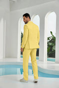 Charger l'image dans la visionneuse de la galerie, Seersucker Double Breasted Blazer Pants 2 Piece Men's Summer Suit
