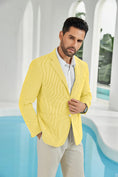 Bild in Galerie-Betrachter laden, Seersucker Striped Men's Summer Blazer
