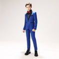 Cargar la imagen en la vista de la galería, Royal Blue Toddler Tuxedo 5 Pieces Wedding Outfit
