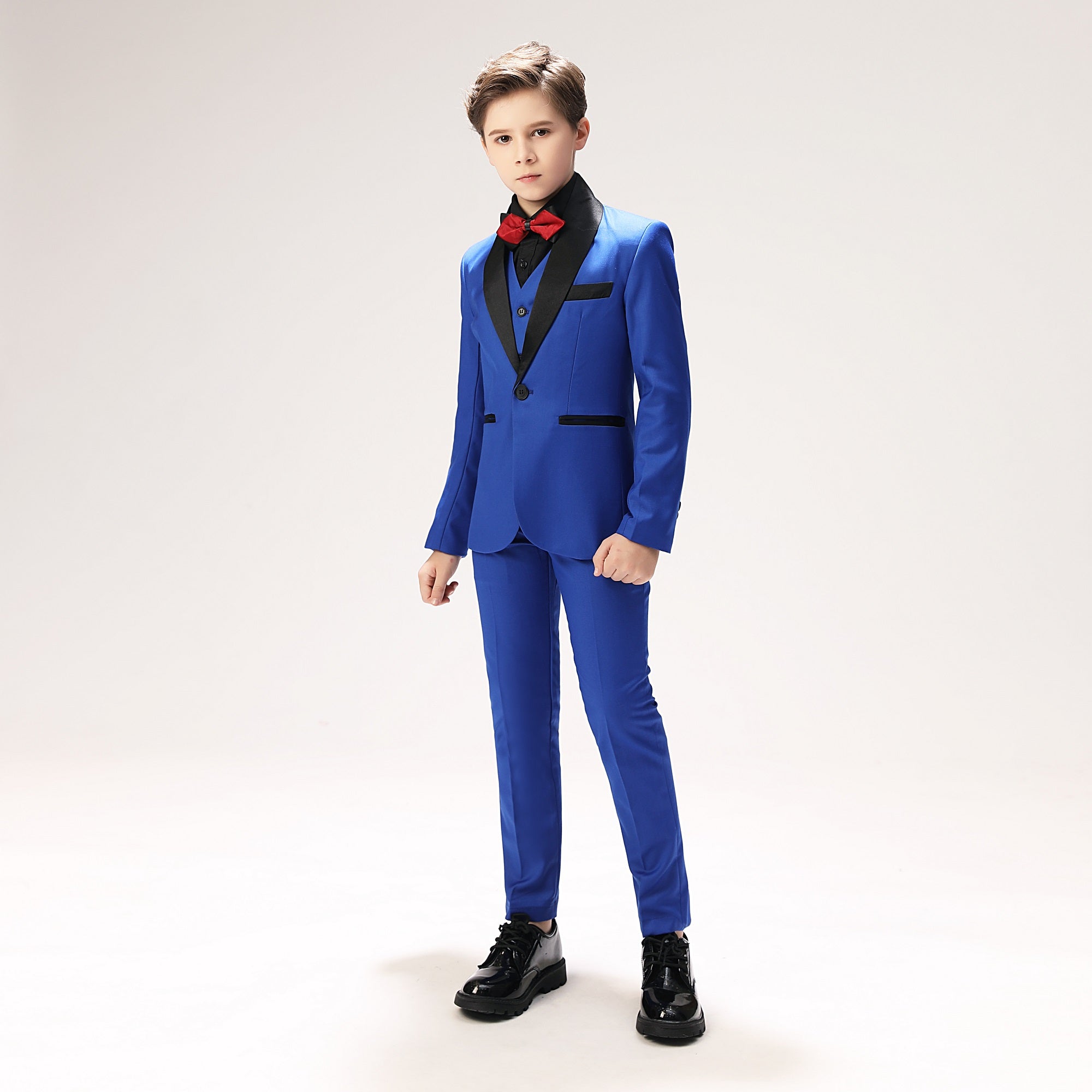 Royal Blue Toddler Tuxedo 5 Pieces Wedding Outfit