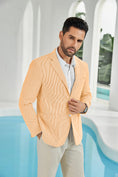 Cargar la imagen en la vista de la galería, Seersucker Striped Men's Summer Blazer
