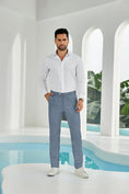 Cargar la imagen en la vista de la galería, Seersucker Striped Men's Summer Pants
