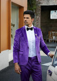 Load image into Gallery viewer, Velvet One Button Tuxedo 2 Piece Men Suits
