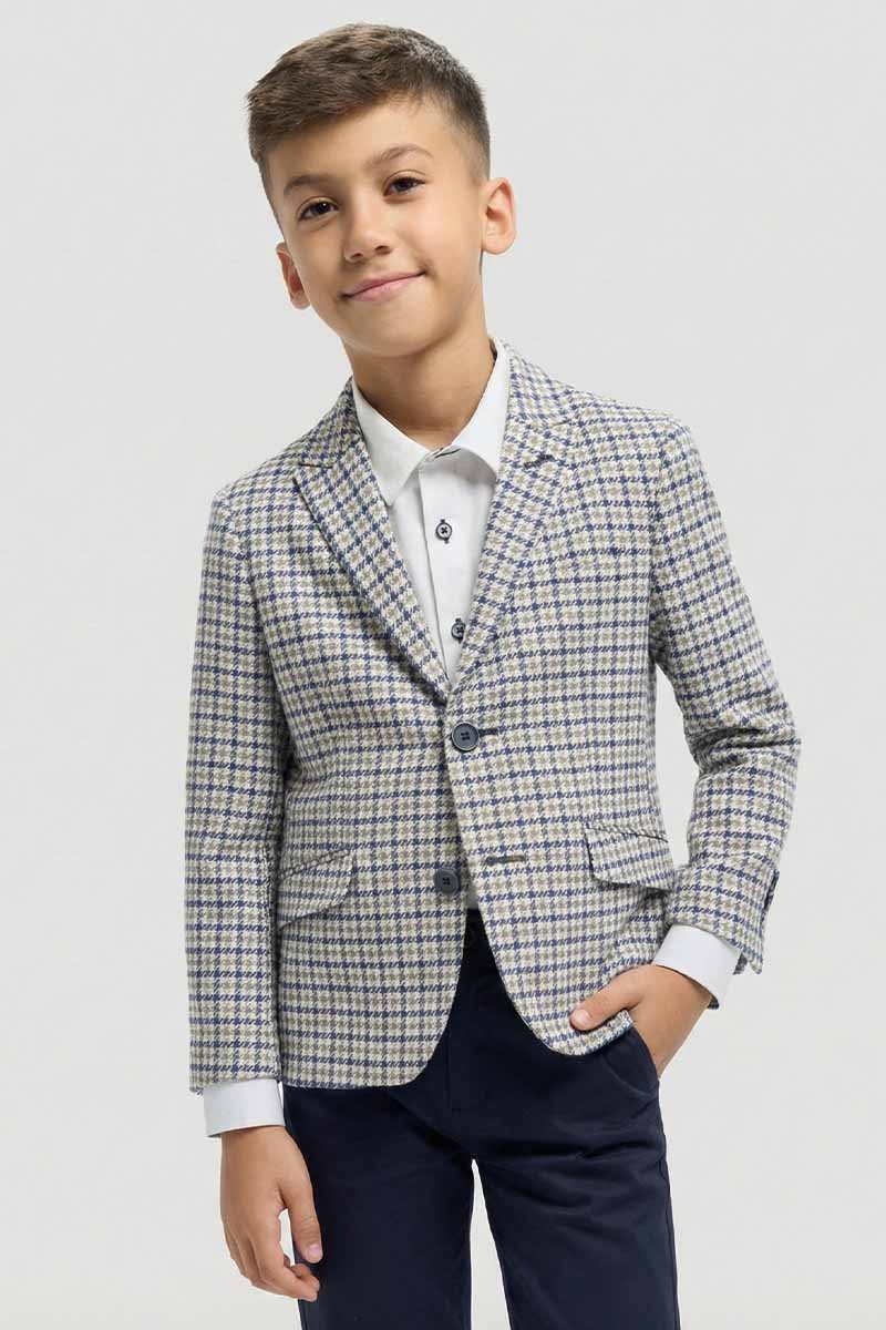 Boys Houndstooth for Formal Events Classic Blazer