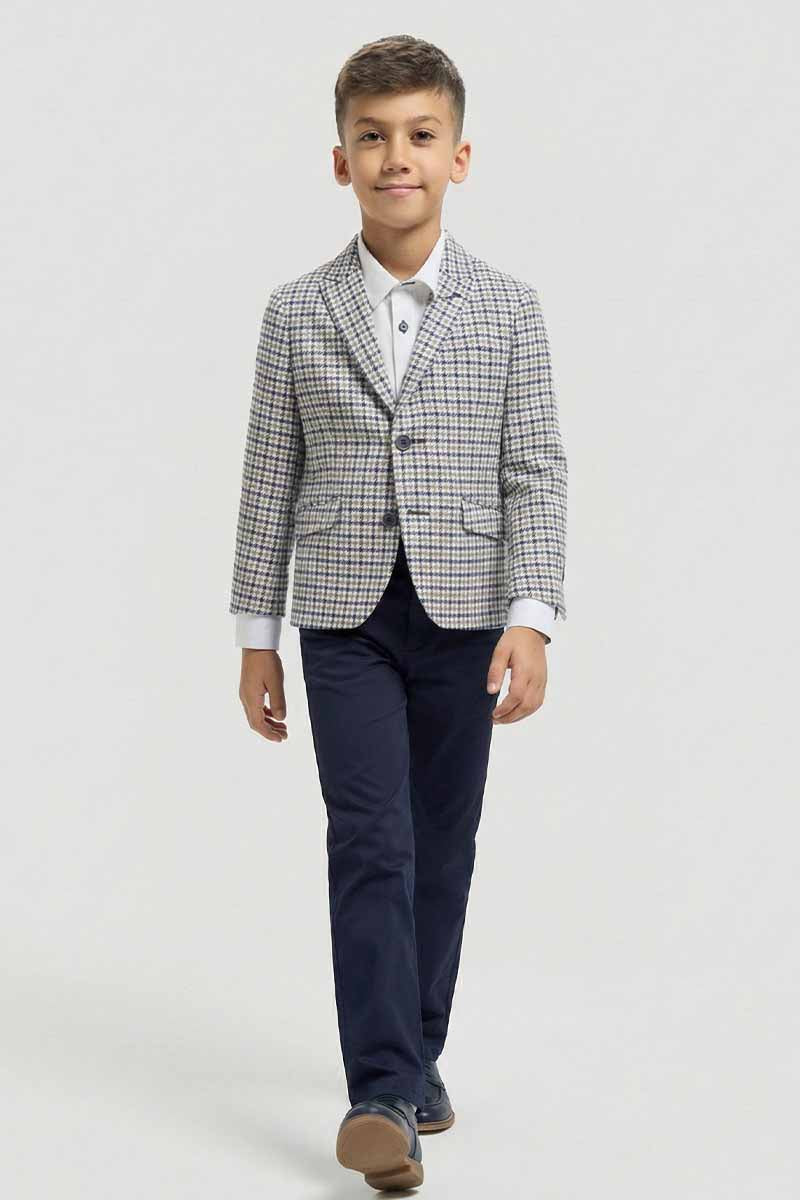 Boys Houndstooth for Formal Events Classic Blazer