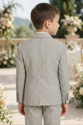 Bild in Galerie-Betrachter laden, Boys Striped Formal 3-Piece Suit for Weddings with Double-Breasted Design
