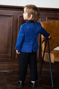 Load image into Gallery viewer, Boys Royal Blue Print 2-Piece Suit for Formal Weddings
