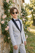 Gallery viewerに画像を読み込む, Boys Light Grey Shawl Collar 2-Piece Suit for Coastal Sunset Weddings
