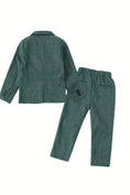 Load image into Gallery viewer, Boys Forest Green 2-Piece Suit for Tuscan Villa Weddings
