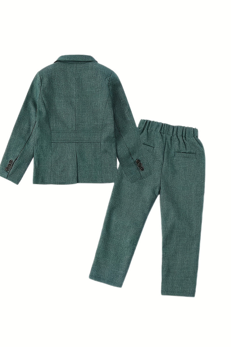 Boys Forest Green 2-Piece Suit for Tuscan Villa Weddings