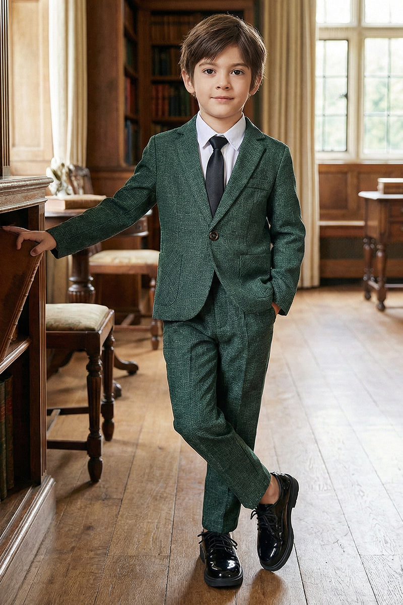 Boys Forest Green 2-Piece Suit for Tuscan Villa Weddings