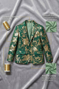 Bild in Galerie-Betrachter laden, Boys Emerald Green & Gold Brocade 2-Piece Suit
