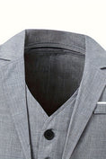 Load image into Gallery viewer, Boys Light Grey 3-Piece Suit for Garden Weddings & Outdoor
