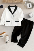 Load image into Gallery viewer, Boys White Shawl Collar 2-Piece Suit for Wedding
