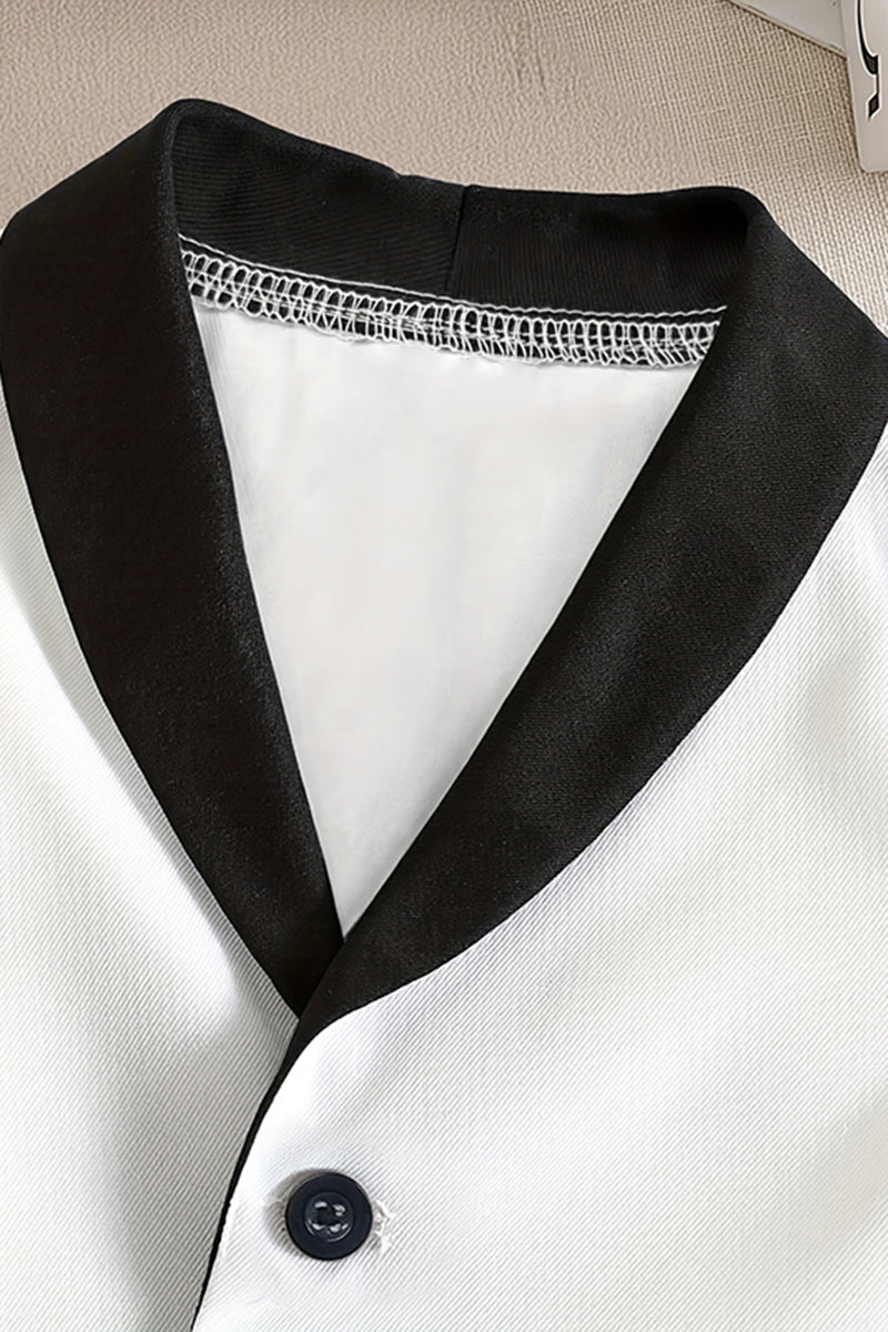 Boys White Shawl Collar 2-Piece Suit for Wedding