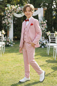 Charger l'image dans la visionneuse de la galerie, Boys Pink 3-Piece Suit for Garden Weddings
