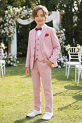 Charger l'image dans la visionneuse de la galerie, Boys Pink 3-Piece Suit for Garden Weddings
