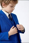 Gallery viewerに画像を読み込む, Boys Royal Blue 3-Piece Suit for Weddings with Notch Lapel
