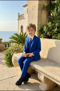 Gallery viewerに画像を読み込む, Boys Royal Blue 3-Piece Suit for Weddings with Notch Lapel
