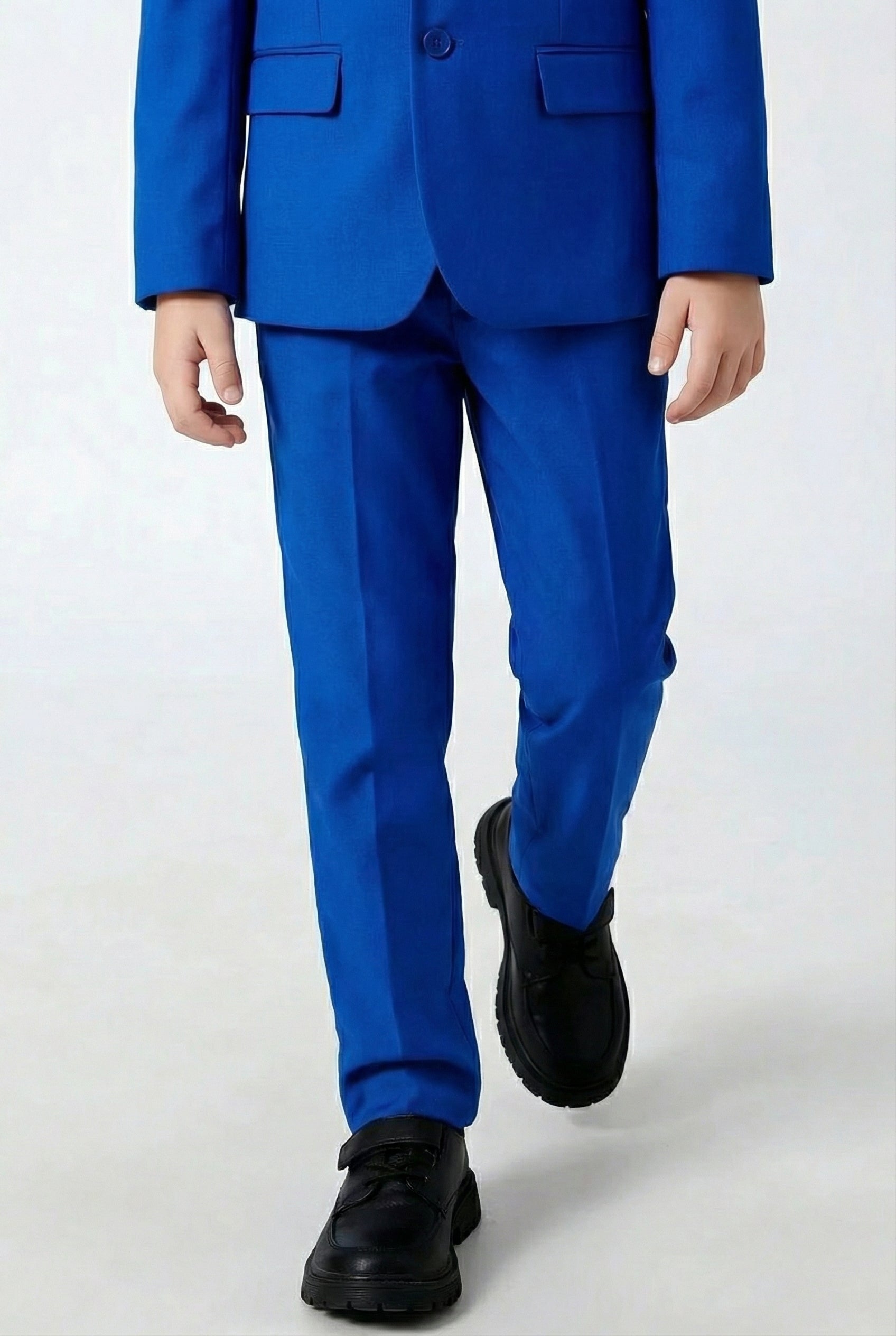 Boys Royal Blue 3-Piece Suit for Weddings with Notch Lapel