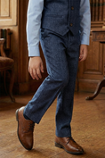 Gallery viewerに画像を読み込む, Boys Navy Blue 2-Piece Vest and Pants Set for Formal Occasions
