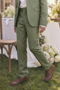 Bild in Galerie-Betrachter laden, Boys Green 2-Piece Suit Jacket and Pants for Formal Events
